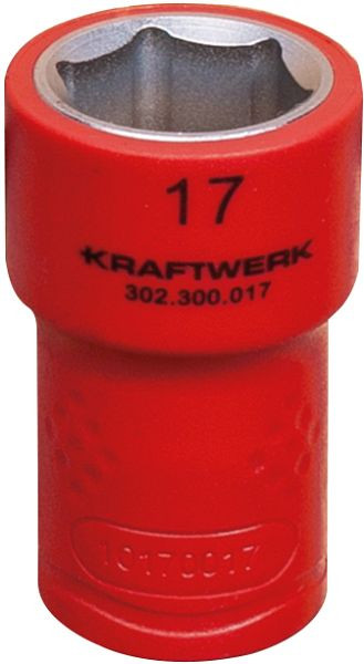 Kraftwerk 3/8" Elektriker Stecknuss 17 mm VDE, 302.300.017
