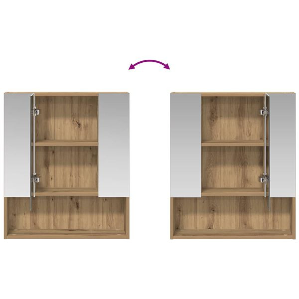vidaXL Badezimmerspiegelschrank Kunsthandwerk Eiche 60 x 14.5 x 70 cm, 889190