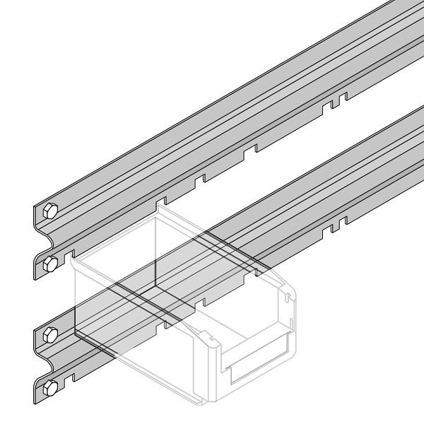 BITO Aufhängeschiene 1126x72.5x23 Set verzinkt, 7869