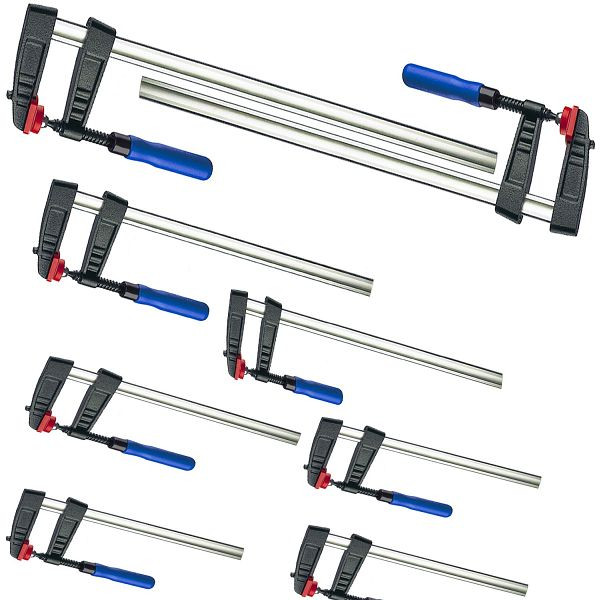 VaGo-Tools 12-teiliges Set Schraubzwingen 150x50/200x50/250x50 mm je 4 Stück, 200-001/002/003 je 4_hv