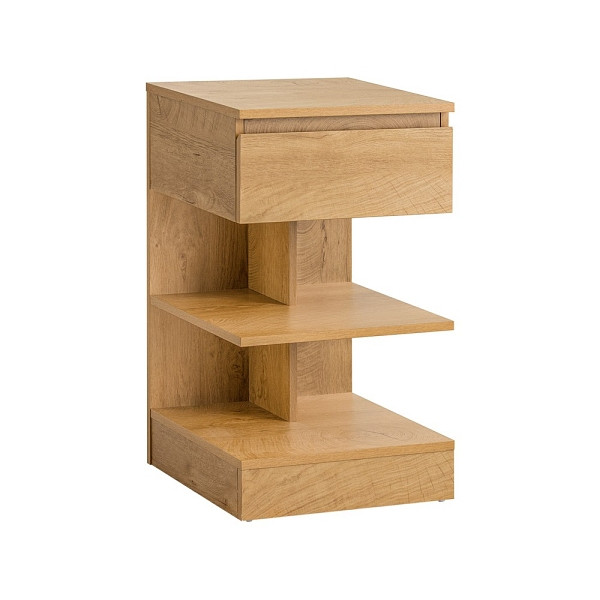 SoBuy Nachttisch mit einer Schublade Holzfarbe 39x39x65 cm, Modern, FBT49-N