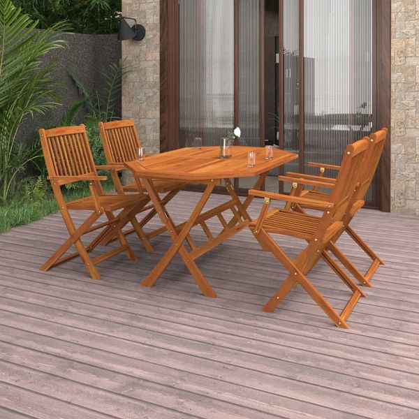 vidaXL 5-teilig Garten-Essgruppe Massivholz Akazie, 3086996