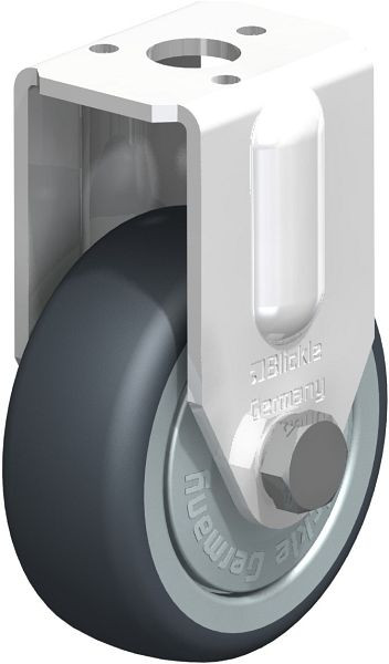 Blickle BRA-TPA 50K-FK Apparate-Bockrolle mit Rückenloch, Thermoplastisches Gummi-Elastomer, Grau, 567412