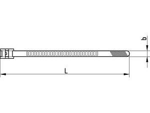 ART 82516 Flachprofilkabelbinder Robusto PA11 schwarz 9,0 x 260 VE=S (100 Stück)