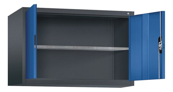 C+P Aufsatzschrank Acurado, H790xB1200xT500mm, Farbe: Schwarzgrau / Enzianblau, Muldengriff, 9485-009 S10103