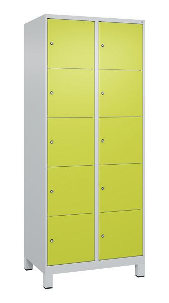 C+P Schließfachschrank Classic PLUS, Füße, 2 Abteile, 1950x800x500mm, 7035/0024, 080010-225 S10010