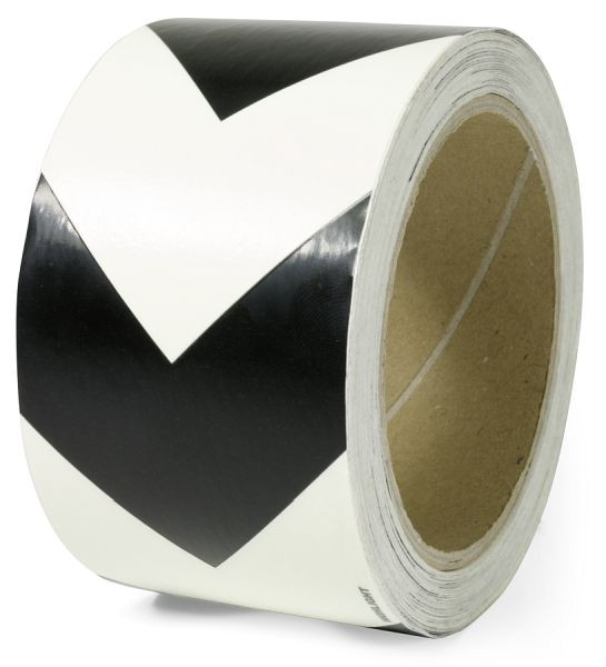Moedel Markierungsband mit schwarzen Richtungspfeilen, Folie, nachleuchtend, 160-mcd, 60 mm x 16 m, 99193