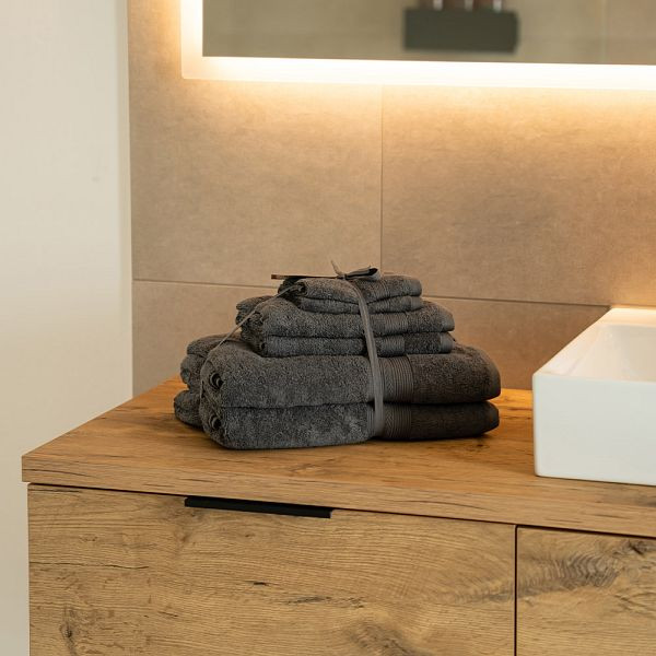 HOME DELUXE Handtuch Set 6 teilig CUDDLE, Anthrazit, 55533