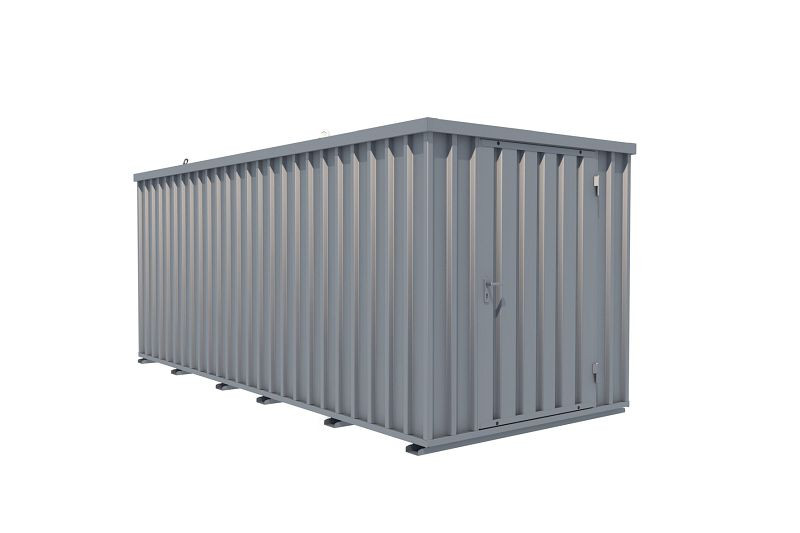 BOS Schnellbaucontainer 5x2 m, 1-flügelige Tür auf der 2 m-Seite, mit Kondenswasser-Stop-Beschichtung, SC3000-5x2-SE+AKW-5x2
