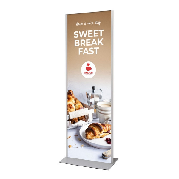 Showdown Displays Totem Panel Plus 700x2000x3mm Silber, TPP2x70x100
