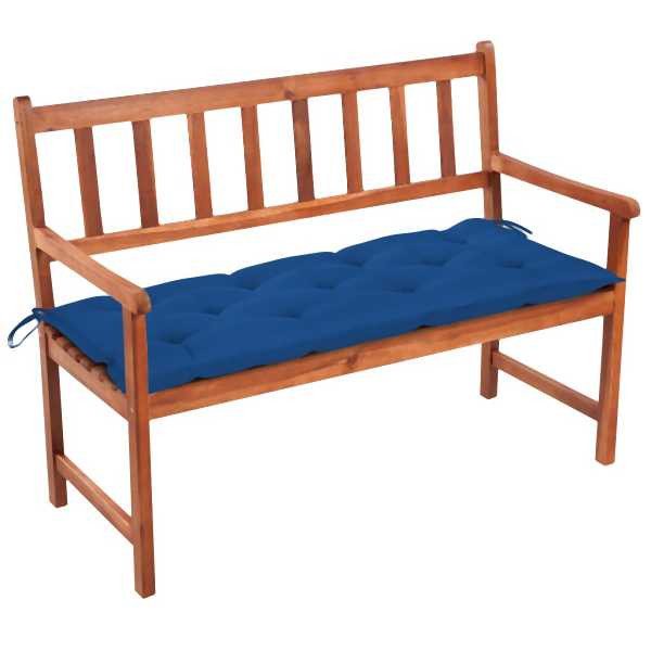 vidaXL Gartenbank mit Auflage 120 cm Massivholz Akazie, 3063793