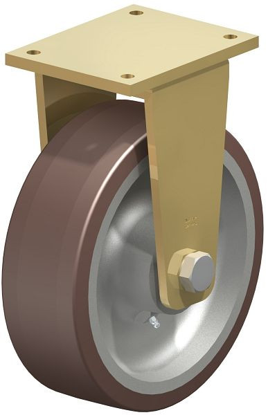 Blickle BS-GB 304K Stahlgeschweißte Schwerlast-Bockrolle, Blickle Besthane®, Braun, 742643