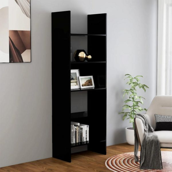 vidaXL Bücherregal Schwarz 60x35x180 cm Holzwerkstoff, 803408