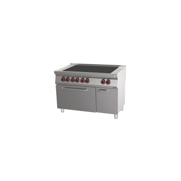 Casselin Elektroherd mit 6 Coup de Feu-Platten und statischem Elektrobackofen GN 2/1 120 - Linie 700, C7FOE6PFS120