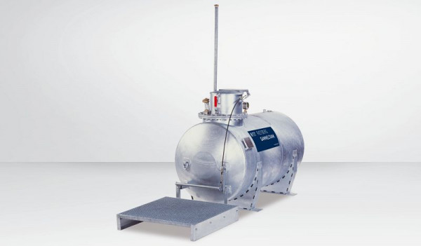 Seppeler Behälter Rietberg Gefahrstoffsammler GS-TP-elh 2000-100, LxBxH: 3000x1050x1500mm, 1900 Liter, innen und außen feuerverzinkt, 71377