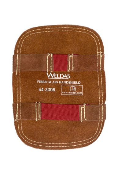ELMAG Hitzeabweisendes Handschutzschild WELDAS 44-3008LB, mit Front aus Fiberglas & Innenseite aus Spaltleder, BxL: 15x20 cm, 59160