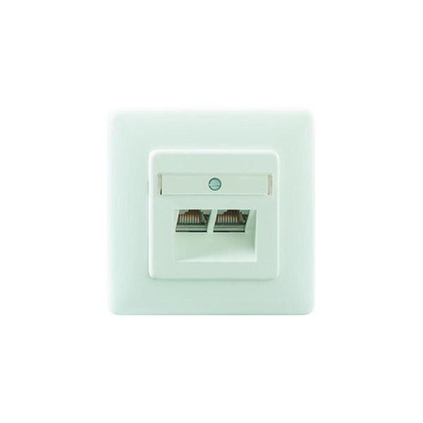 RUTENBECK Anschlussdose Cat6 UP 2xRJ45 Kanaleinband RAL9010 weiß LSA designfähig Zentral UAE-CAT.6AISO-8/8UPRW, 112617