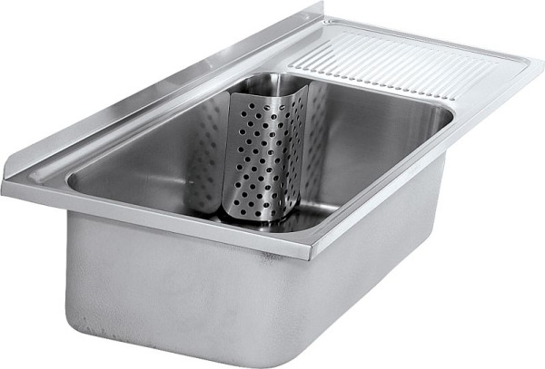 KWC Mehrzweckbecken, Sirius, Edelstahl, 1100x357x550 mm, Tropfteil rechts, 2000100063