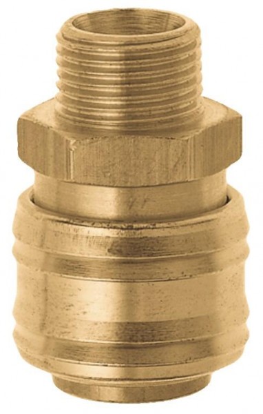 GEKA ESSK-Ventilsteckdosen, AG G 1/4" MS mit Sechskant, VE: 10 Stück, 62.2331