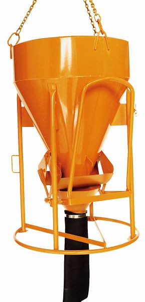 Eichinger Betonsilo, 1016L.06, 375 Liter, zylindrisch-konisch, Handhebel, 600 mm PVC-Schlauch, Ø 200 mm, leichte Ausführung, 10160600440000