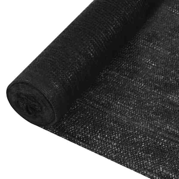 vidaXL Zaunblende Schwarz 1,5x50 m HDPE 195 g/m², UV-beständig, 149361