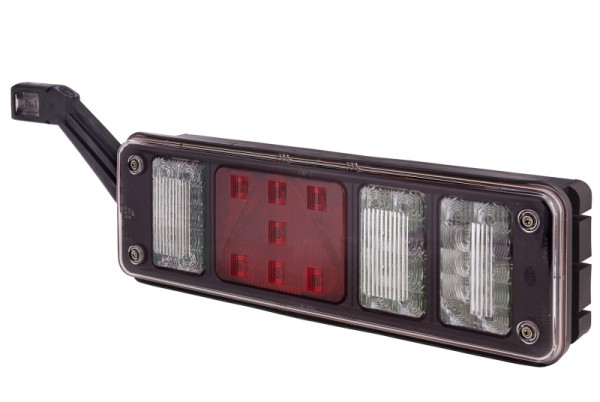 HELLA Heckleuchte, LED, 24V, Anbau/geschraubt, Lichtscheibenfarbe: glasklar, Stecker: Male, links, Umrisslicht, 2VP 340 966-111
