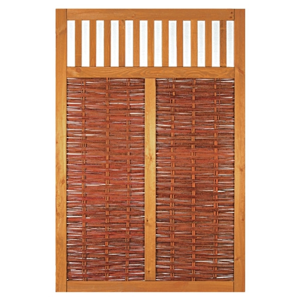 T&J VESUV Weidengeflechtzaun 120 x 180 cm, braun gebeizte Weide, 36161