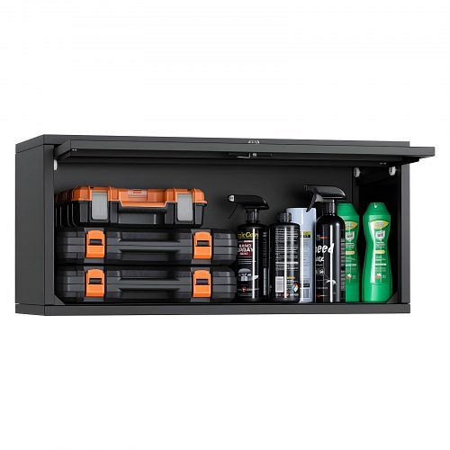 VEVOR Hängeschrank Werkstatt 770x305x356 mm, Tragkraft 54 kg/Regal, klappbare Tür, für Garage, Keller, Küche, Montage erforderlich, BGSGJJSFWKFGFH9LD001V0