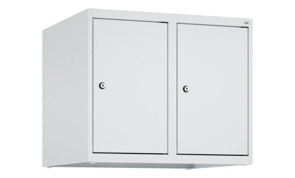 C+P Schrankaufsatz Classic PLUS, Aufsatzschrank, 7035/7035, Zylinderschlösser, 500x600x500mm, 2 Abteile, 080090-20 S10024