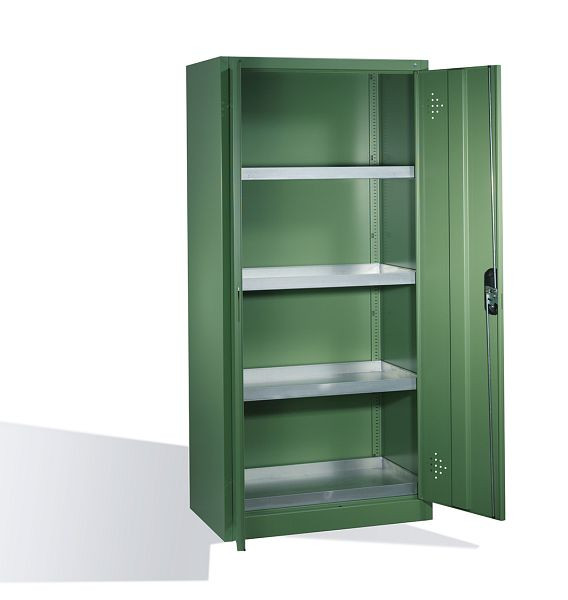 C+P Umweltschrank Acurado, H1950xB930xT500mm, Farbe: Resedagrün, Muldengriff, 8921-315 S10321