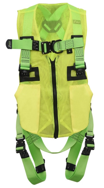 Kratos REFLEX 3 - Auffanggurt mit 2 Auffangösen und hochsichtbaren Gurtbändern sowie hochsichtbarer Weste, FA1030400