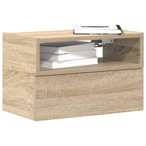 vidaXL Wand-Nachttische 2 Stück Sonoma-Eiche 45x26x28,5 cm, 858601