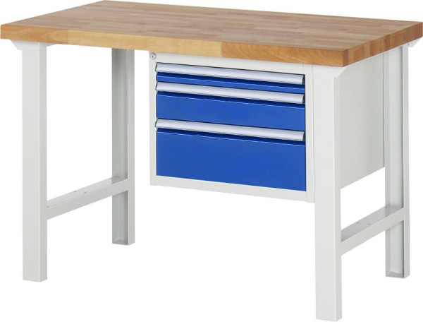 RAU Werkbank Serie 7000 - Modell 7126, B1250 x T700 x H840 mm, 13-7126A1-127B4S.11