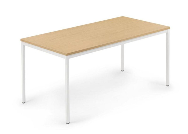 Deskin Konferenztisch PROFI MODUL, Platte Buche, Gestell Weiß RAL 9016, B 1200 x T 800 x H 728 mm, 359328