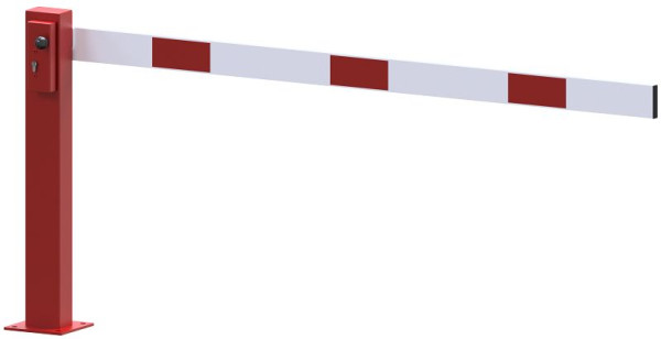 Schake Kompakte Handschranke 2m, rot / weiß, mit Profilzylinderschloss, 4011_201ZPB