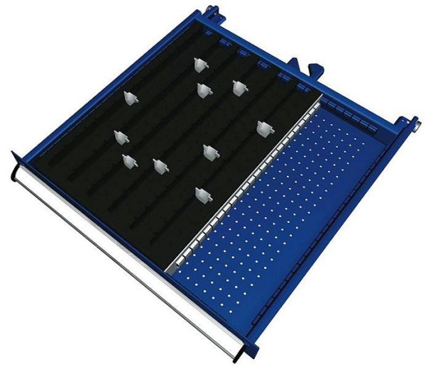 KLW Einteilungsmaterialsatz für Schubladen Fachhöhe 200 bis 400 mm in SEA - Schrank, Schrankgröße 572 x 605 mm B x T, B07, SEA-B07-165
