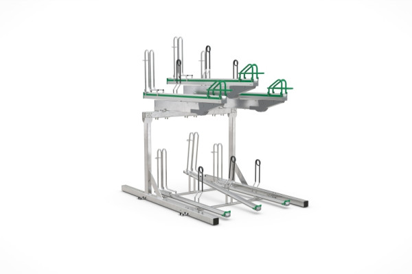 WSM Doppelstockparker BikeHub Premium 1/06 mit 6 Einstellplätzen einseitig, 105600054