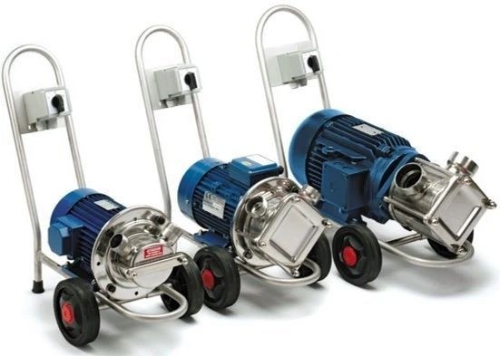 Krenn Umwelttechnik Pumpe zur Teichreinigung, Schlammsauger MENC40/1, 15.000 l/h, 400V, samt Wagen selbstsaugend, 8631