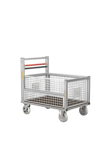 DENIOS Rollcontainer mit Gitterbox halbhoch, 305156, 4031405936010