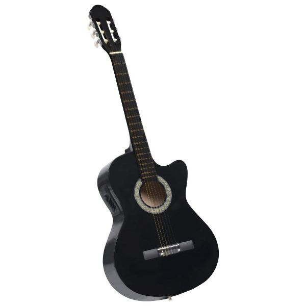 vidaXL Westerngitarre Cutaway mit Equalizer und 6 Saiten Schwarz, 70138
