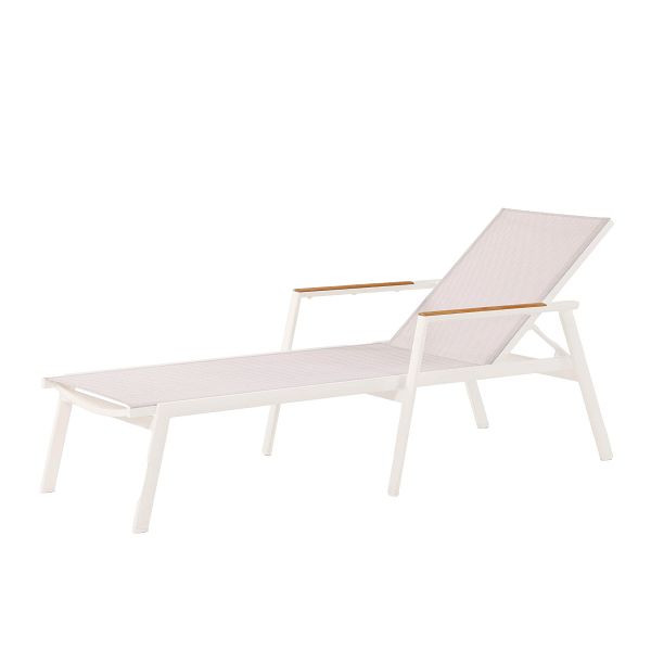 BEST Paros, Sonnenliege, Sand, Aluminium / Teakholz, 588491, 6096735355366