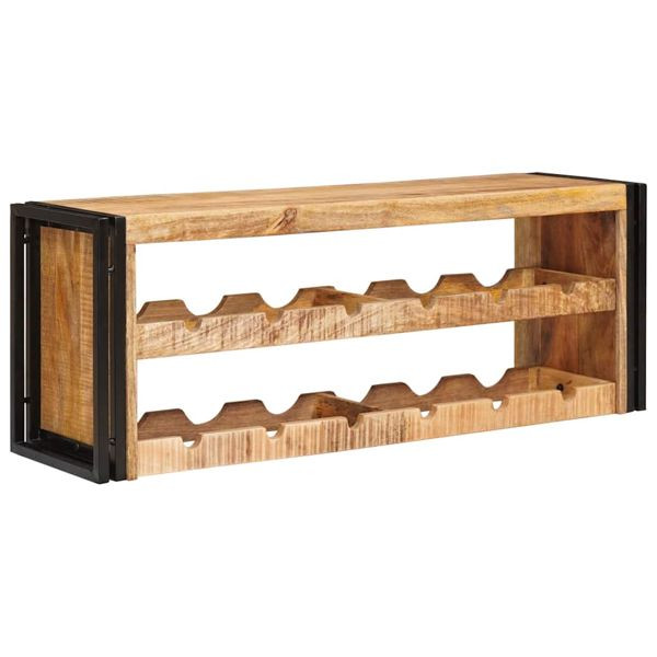 vidaXL Weinregal Braun 120 x 45 x 33 cm Massives grobes Mangoholz, 4104763