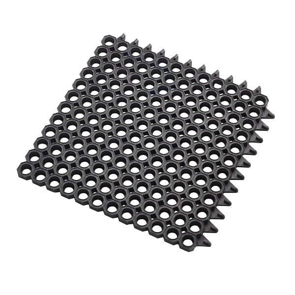 Notrax Master Flex D23 Außenbereiche – Matten für Projekte und Installationen 590, Schwarz, 50cm x 50cm, VE: 6 Stück, 590B0050OB