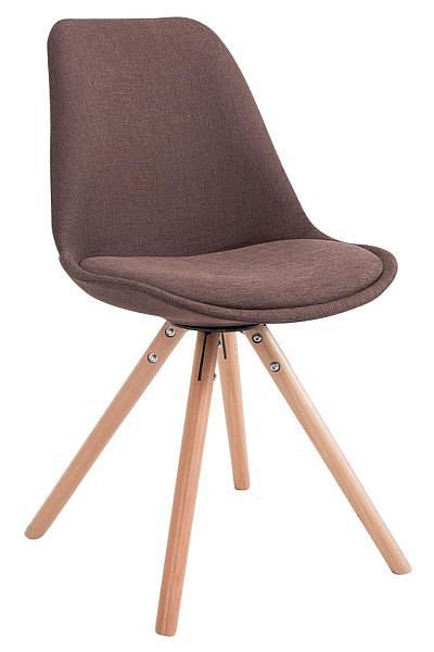 CLP Besucherstuhl Toulouse Stoff Natura Rund, braun, 151635203