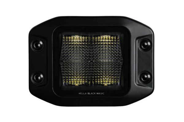 HELLA LED-Fernscheinwerfer, Black Magic Cube Kit 3.2", 12/24V, 3000lm, quadratisch, Einbau, Spotausleuchtung, ECE-R10, 500mm, Set, 1FA 358 176-831