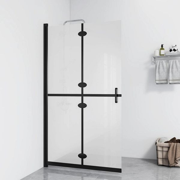 vidaXL Faltbare begehbare Duschwand ESG-Glas mattiert 120x190 cm, 151197