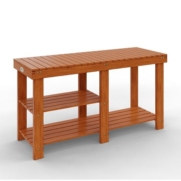 casaria Schuhregal 2in1 Braun Akazienholz 87x30x45cm, 105377