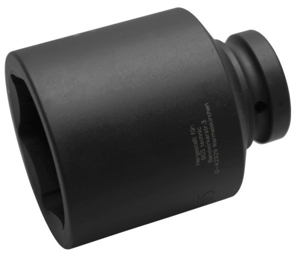 BGS Kraft-Steckschlüssel-Einsatz Sechskant, tief, Antrieb Innenvierkant 25 mm (1"), SW 65 mm, 5500-65