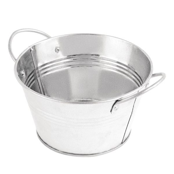 Olympia Serviereimer mit 2 Henkeln 15cm, verzinkter Stahl, DM214