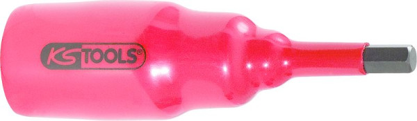 KS Tools 3/8" Bit-Stecknuss mit Schutzisolierung für Innensechskant-Schrauben, kurz, 4mm, 117.1735